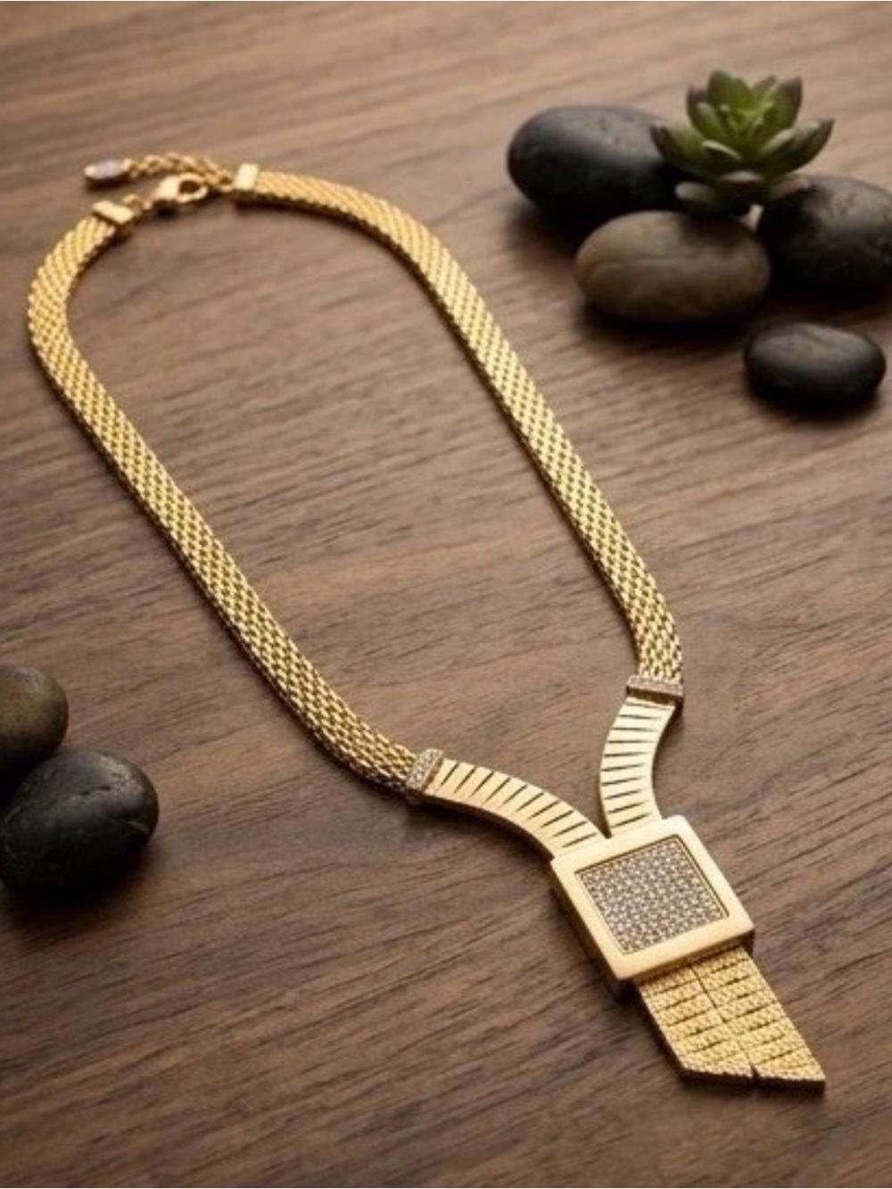 Gold Statement Pendant Necklace - Women Jewelry